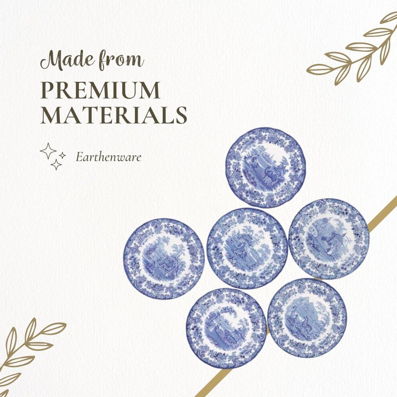 Spode Blue Room Zoological Plate Set, Set of 6-10.5-Inch Earthenware Dinner Plates Featuring Exotic Animal Motifs - Fine Tableware for Dining or Display - Microwave & Dishwasher Safe - Image 4